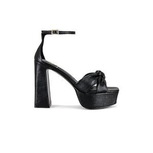 House of Harlow 1960 'Jin' Black Leather Suede Platform Sandals Size 8